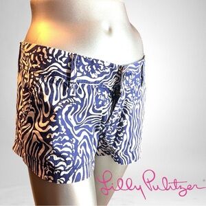 LILLY PULITZER The Walsh Short Night Swimming Casual Beach Summer Chino Blue Sz2